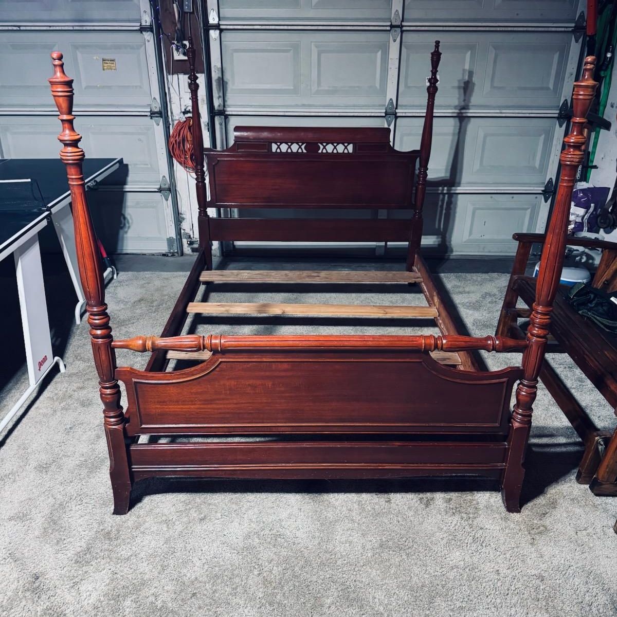 Solid antique Mahogany full size bedroom set.