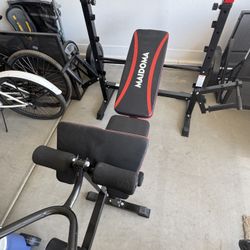 Weight Bench Gym Set And Weights