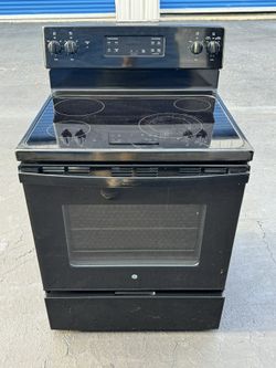 Black Glass Top Stove