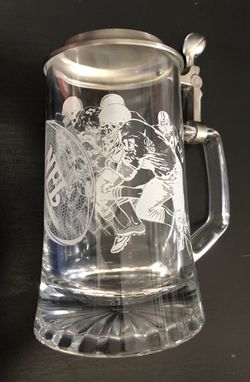 NFL Football Mug Beer Stein Made in Germany Officially Licensed NFL Product Glass Pewter