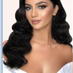 Human Hair Wig Body Wave | True Curved 14" Length No Stretching | 100% Unprocessed Brazilian Virgin Hair | 200% Density V Part Body Wave Wigs for Blac