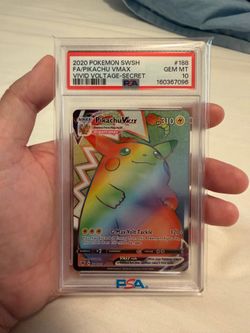 PSA 10 vivid voltage pikachu vmax rainbow