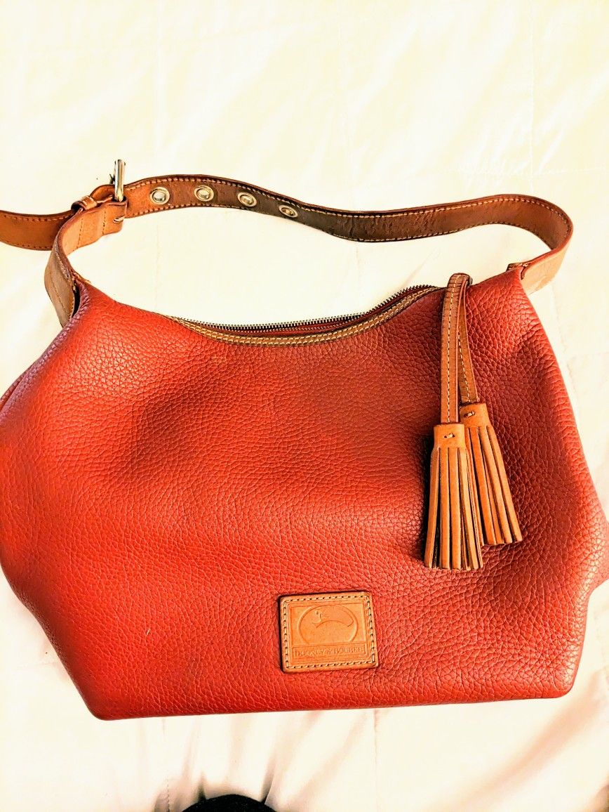 Dooney & Bourke Brown Pebbled Leather Women's Purse Handbag 