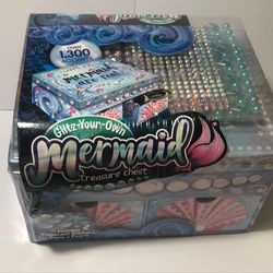 NEW! Glitz Your Own Mermaid Treasure Chest Adhesive Gems Craft Kit by
Artskills