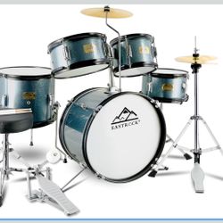 EASTROCK Kids Drum Set, 5 Piece 16" Junior Drum Sets for Kids, Youth