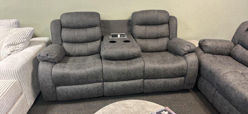 New Two-piece Microfiber Reclining Sofa And Loveseat With Free Delivery