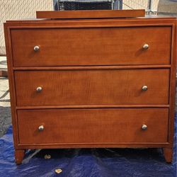 Dresser With 3 Large Drawers And Swivel TV Base On Top
