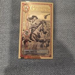 Oklahoma Goldback Alpha 1/2000th Troy Ounce 24k