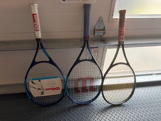 3 wilson tennis rackets 1 still new