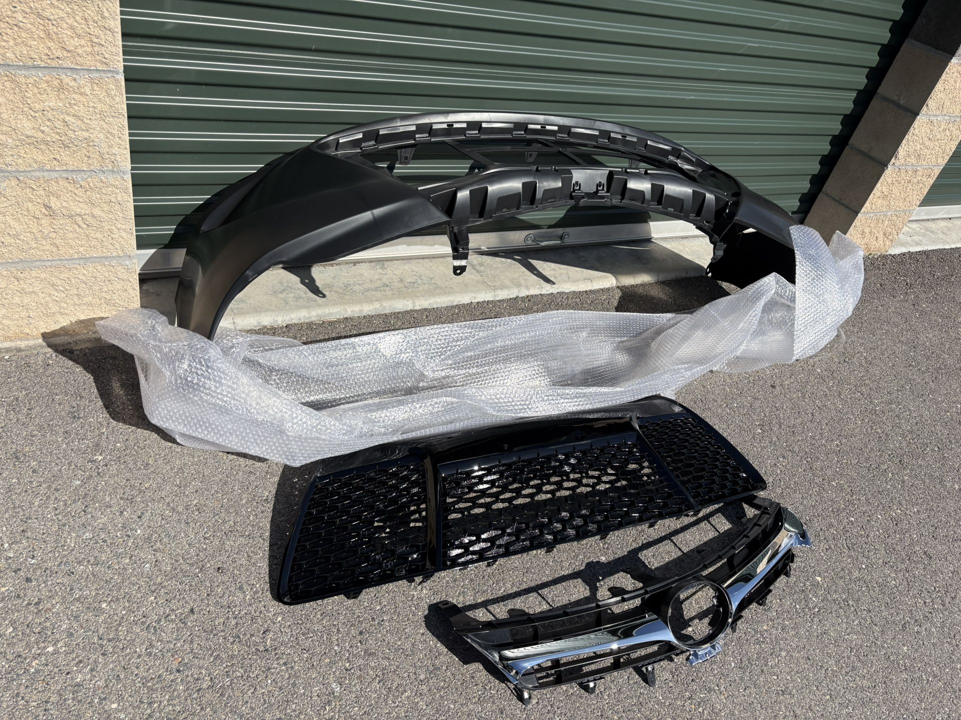 Front Bumper Cover Upper Lower Grille For 2015 2016 2017 Toyota Camry