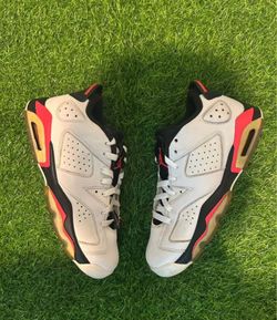 Air Jordan 6 Retro Low GS Infrared 2015 Size 7Y 768881-123 White Black No Box