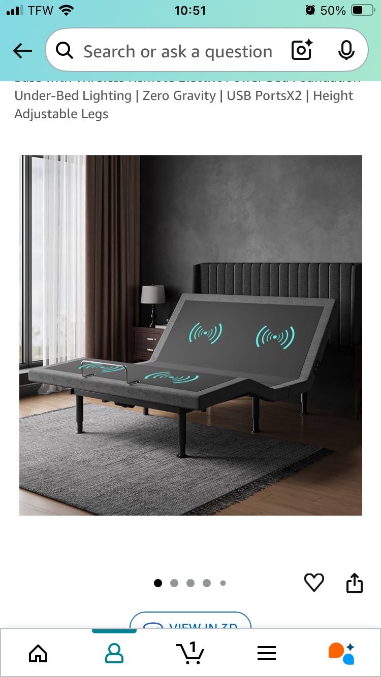 BRAND NEW IN BOX Adjustable Bed Frame Queen