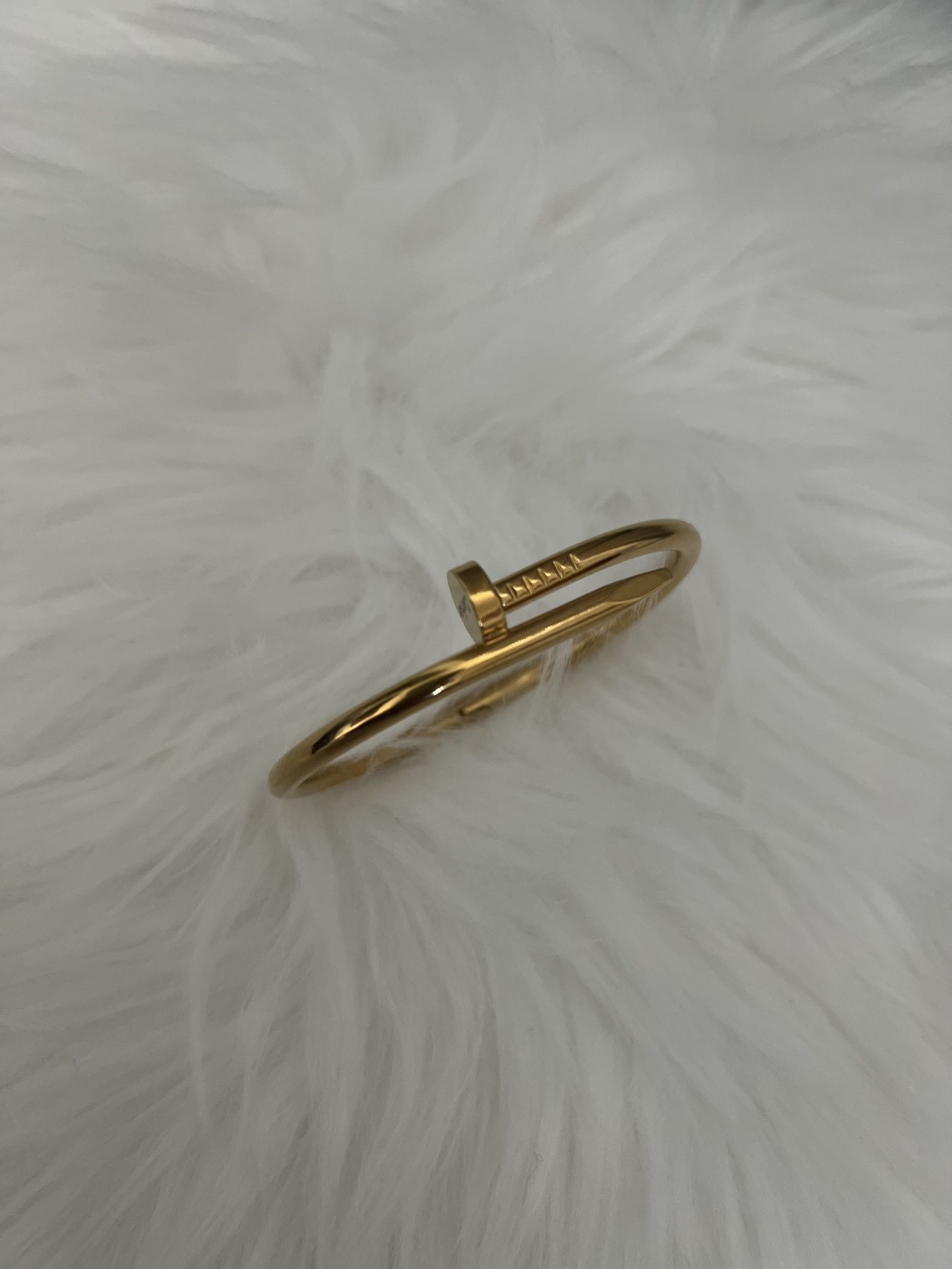 Gold Plated Nail Bangle New
