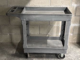 Uline Utility Cart - Narrow, 40 × 18 × 33", Gray
