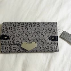 New Black Grey Guess Wallet Card Holder Black Mable SLG SV848051