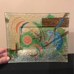 Fused Art Glass Plate