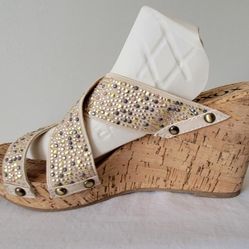 XOXO Women's Belicia Stud Wedge Sandals, Size 8