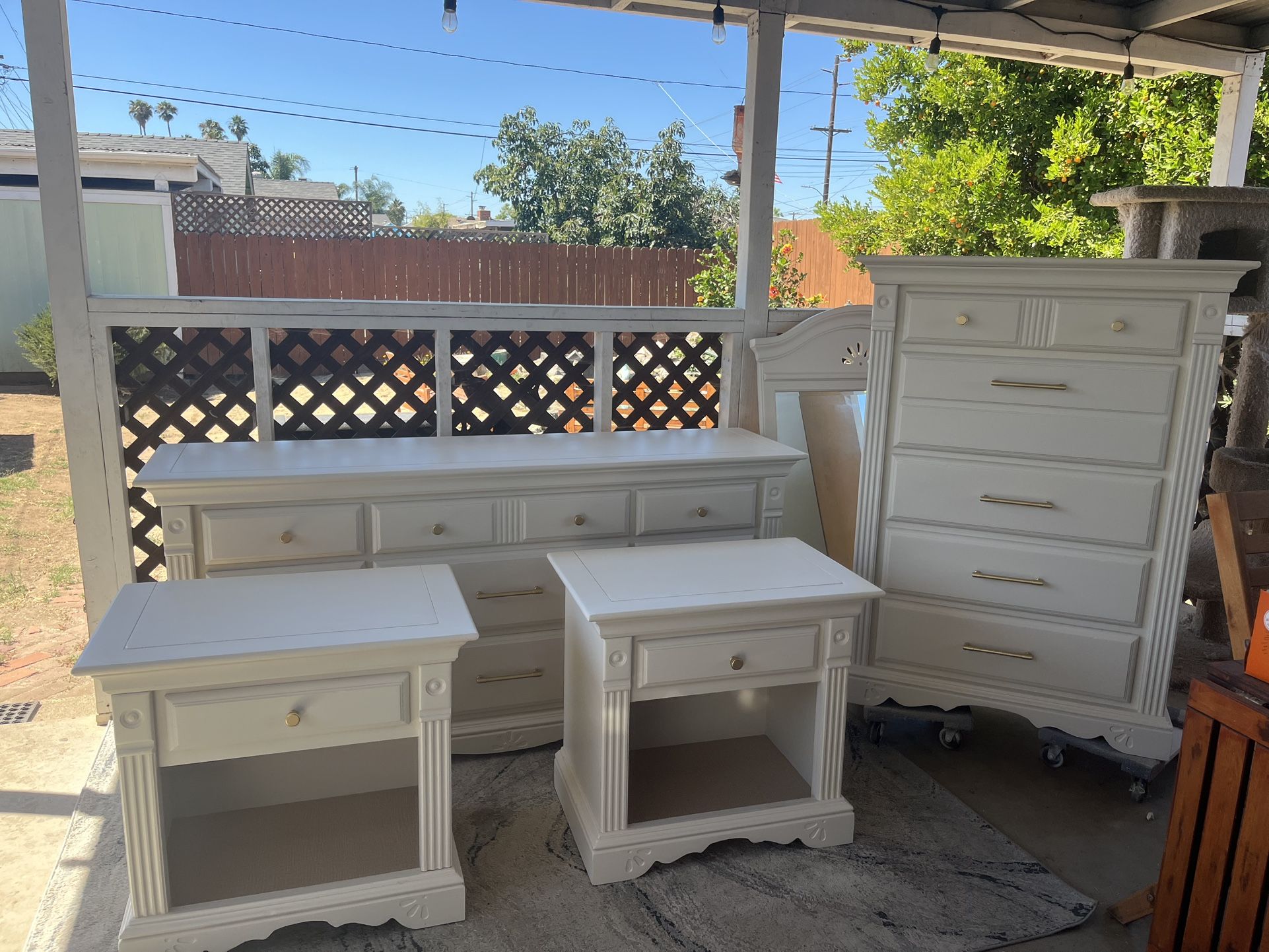 Refinished Solid Wood Bedroom Set