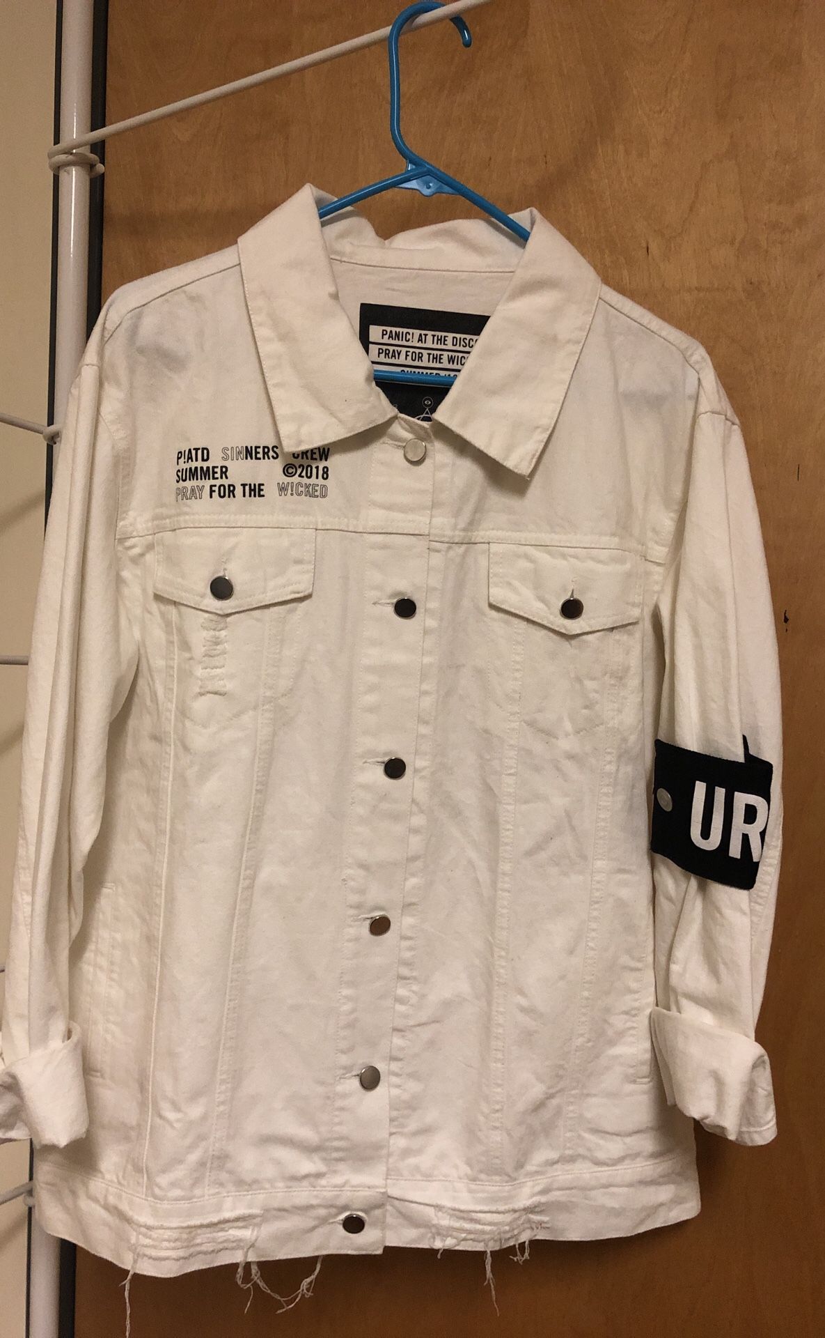 Panic! At The Disco “Pray For The Wicked” Large Distressed Denim Jacket. Limited Edition