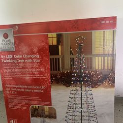 6ft LED Color Changing Twinkling Tree with Star