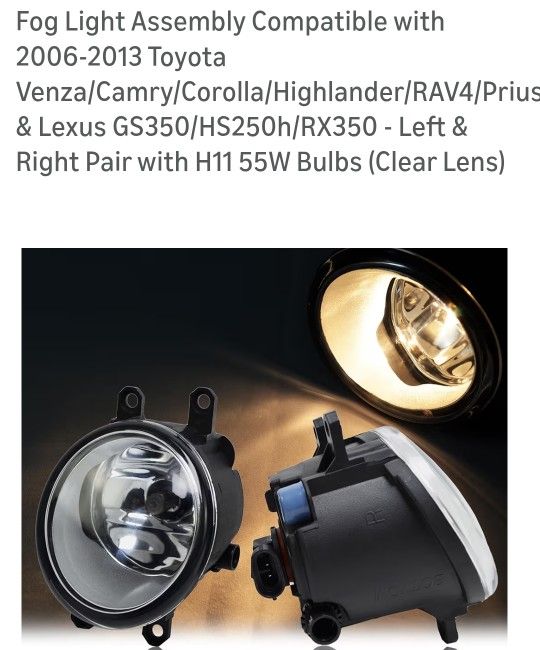 2006-2013 Fogg Lights For Toyota