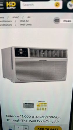 Seasons 12,000 BTU 230V in wall air conditioner