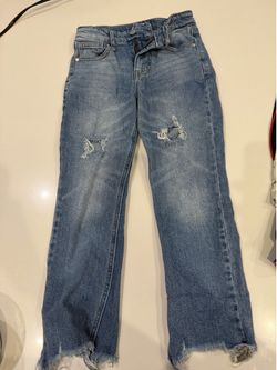 art class Light Blue Straight Leg Jeans with Distressed Knees size 7