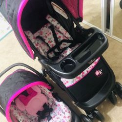 Disney baby minnie mouse stroller and car seat
