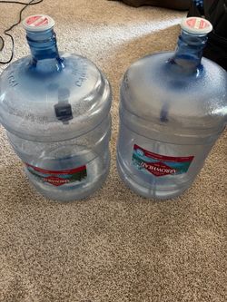 : 2 Empty 5-Gallon Arrowhead Water Jugs