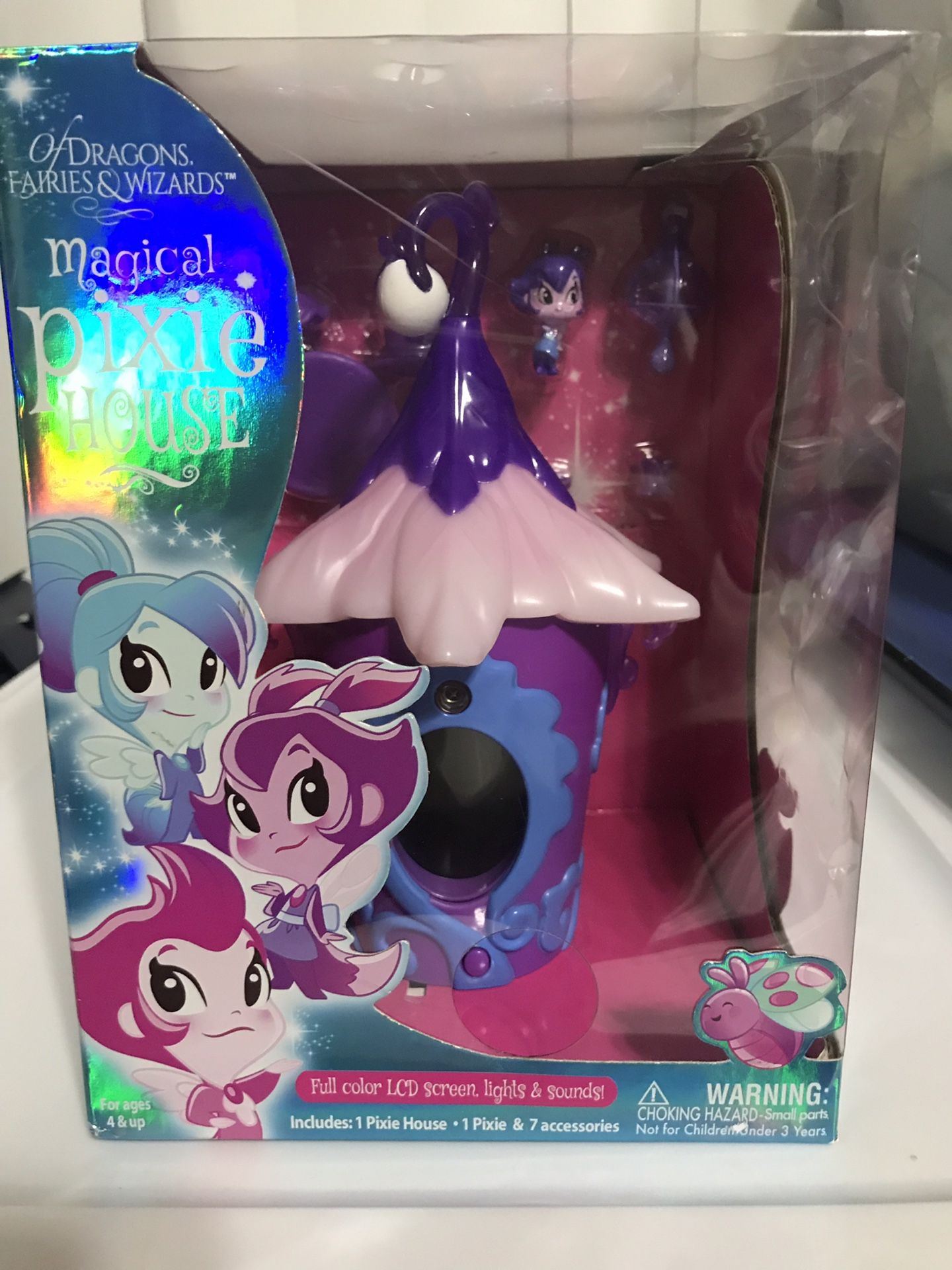 Of Dragons, Faries & Wizards Magical Purple Pixie House Playset New