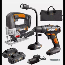 20V LI 3pc Combo w/ Drill, JigSaw and Flex (Snake) Light 