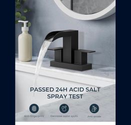 Bathroom Faucets for 2 Hole or 3 Hole, Waterfall 4 Inch A 15 Bl $30