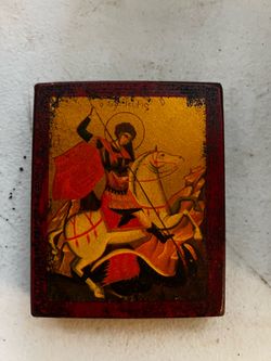Small Orthodox Icon of St. George and the Dragon