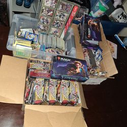 Large Lot Of Pokémon, Magic And Yugioh Cards.