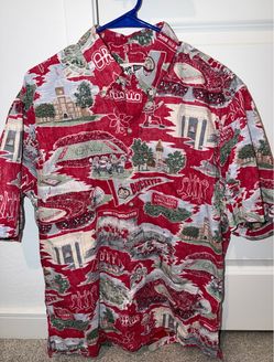 Reyn Spooner Ohio St University Scenic Aloha Button Shirt LRG