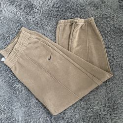 Nike Brown Washed Fleece Pants Essential  Sweatpants Joggers | Men XL