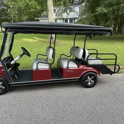 Gas Powered 2023 Club Cart 6 Pass 23 Hours Like New