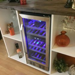 NewAir 29-Bottle Dual Zone Wine Fridge Stainless Steel