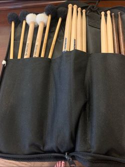 7 Sets of Drum Sticks w/ Transport Bag