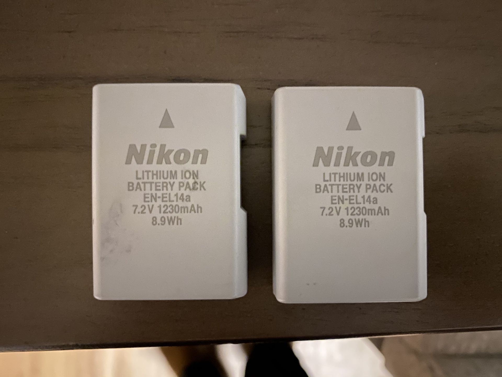 2 Nikon EN-EL14 Batteries.