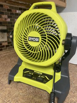 Ryobi ONE+18 V Cordless 7-1/2” Bucket Top Misting Fan TOOL ONLY
