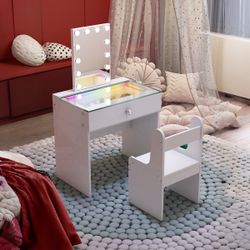 3PC Kids White Vanity 