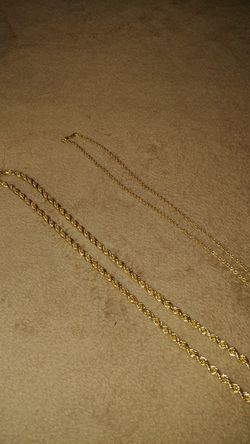 26 inch rope chain. Big one 700 small one 350