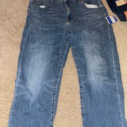 Men's Light Wash Denim Jeans with Tags