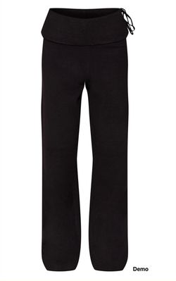 PrettyLittleThing Foldover Wide Leg Trouser - Black (Large)