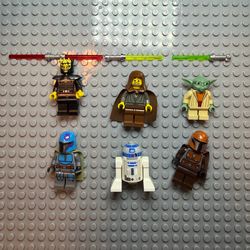 LEGO Star Wars Minifigure Lot 2002 Jedi Knight / Jedi Bob Savage Opress Yoda Mandalorian R2-D2
