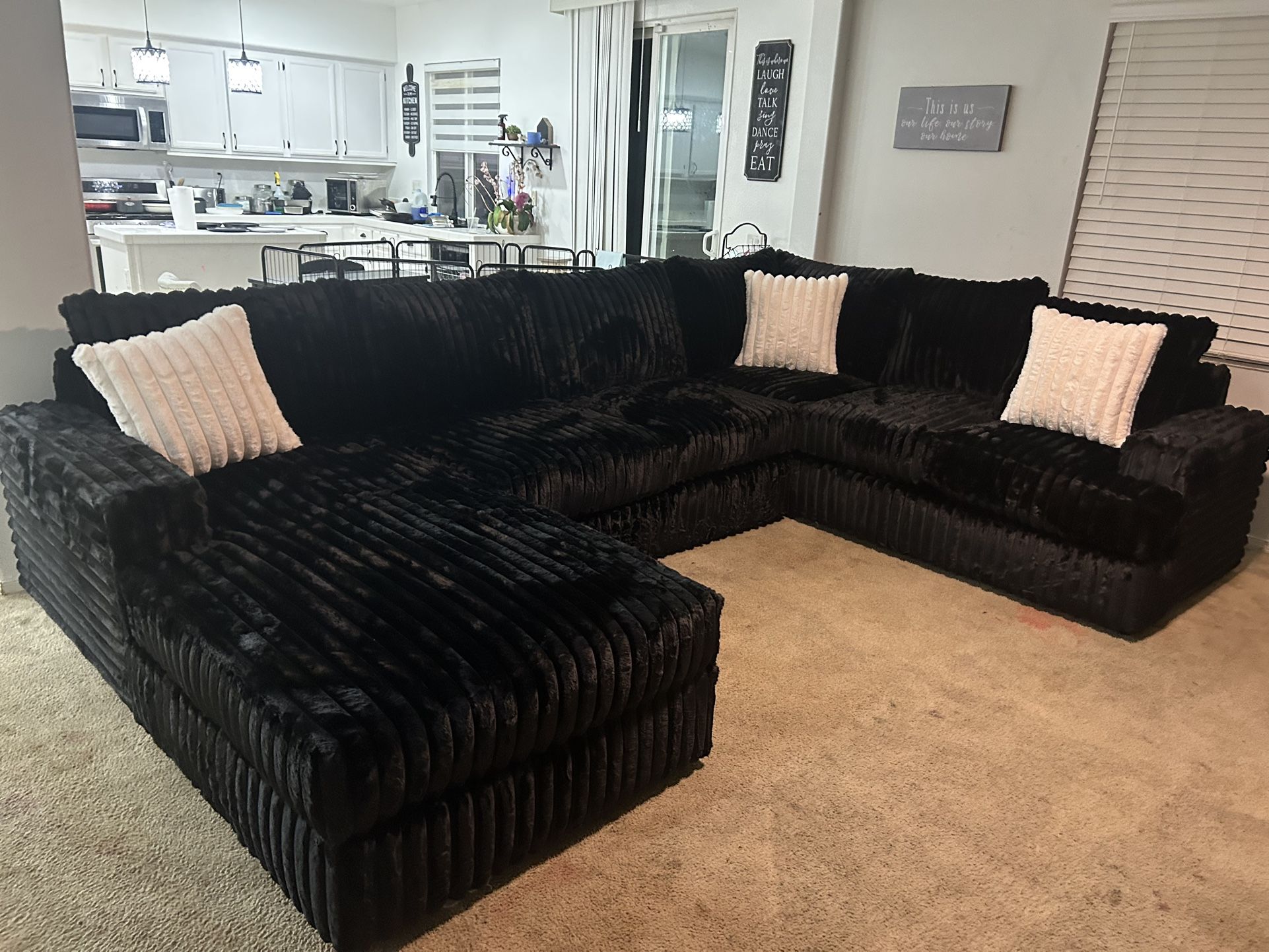 Brand New Super Plush Comfy Corduroy Sectional Set 
