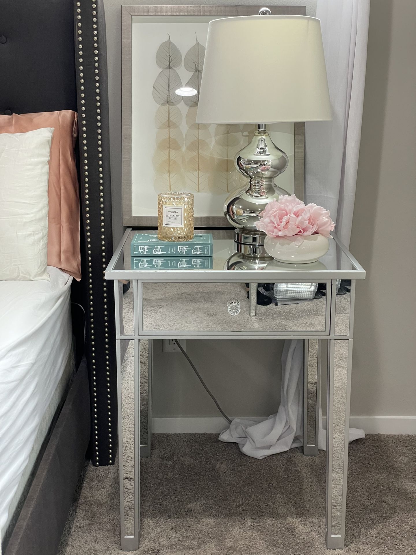Pair Of Mirrored Nightstands
