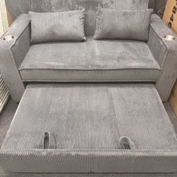SALE💥Dark Gray Convertible Sleeper Sofa