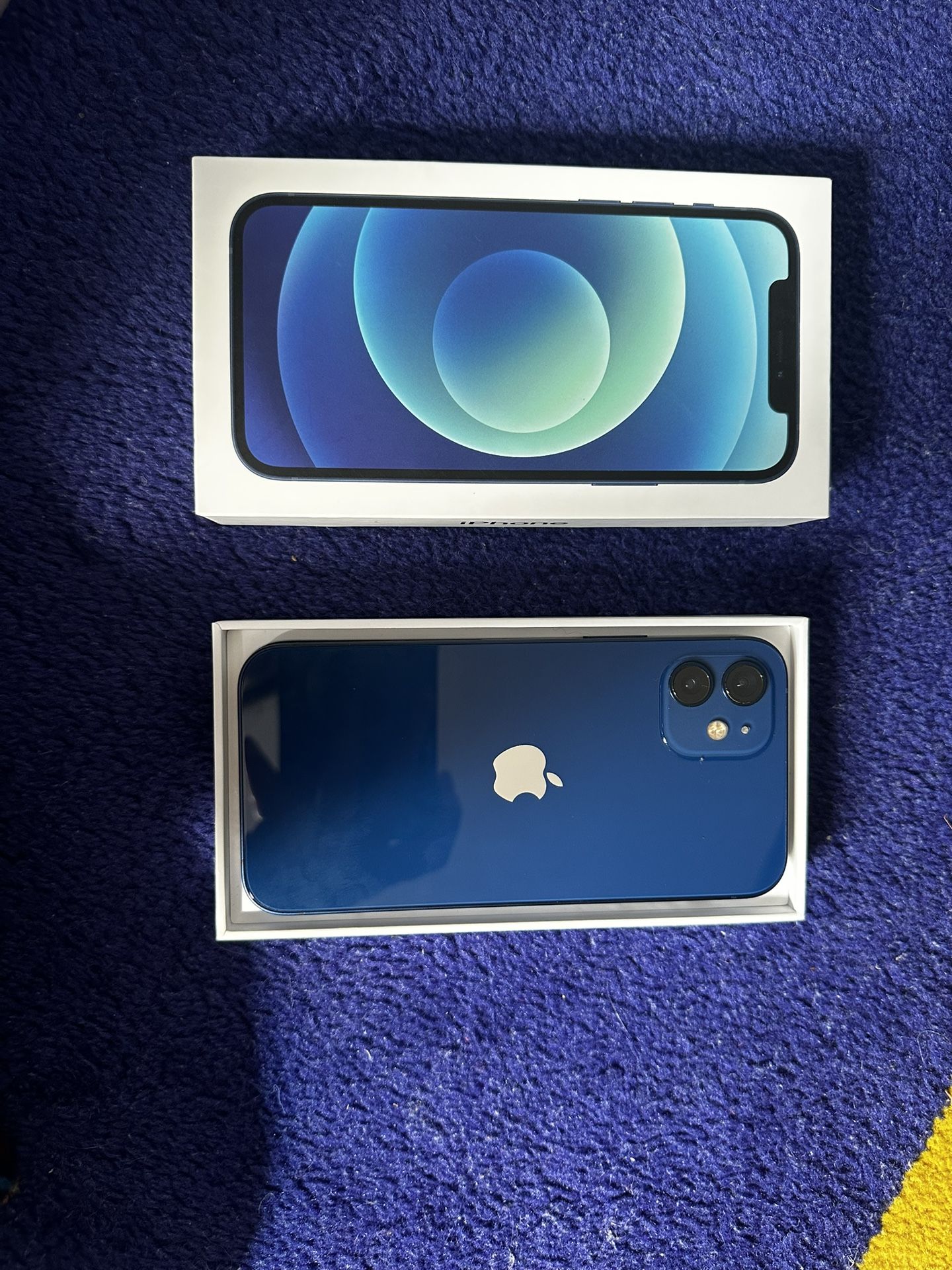 iPhone 12 In Blue + Casetify Case + Box With Manuals